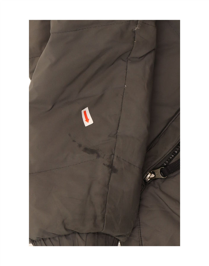 ARMANI JEANS Mens Hooded Padded Jacket UK 40 Large Grey Polyester Winter Vintage Armani Jeans and Second-Hand Armani Jeans from Messina Hembry 