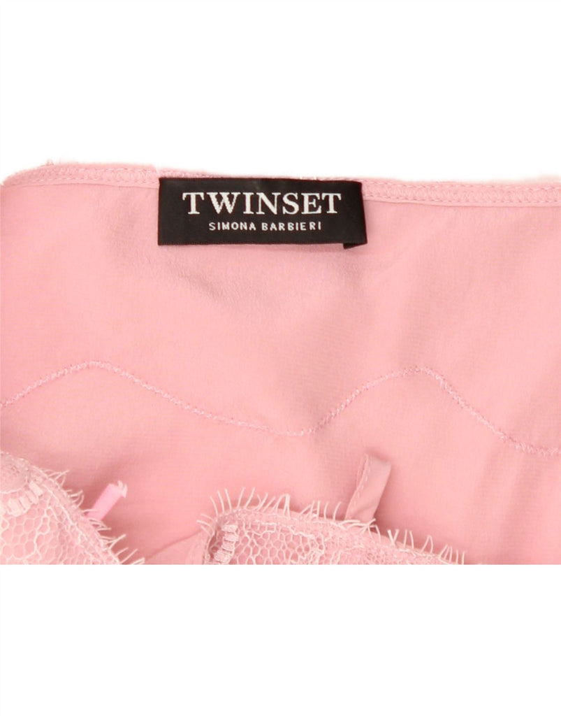 SIMONA BARBIERI Womens Twin-Set Cami Top UK 10 Small Pink Vintage Simona Barbieri and Second-Hand Simona Barbieri from Messina Hembry 
