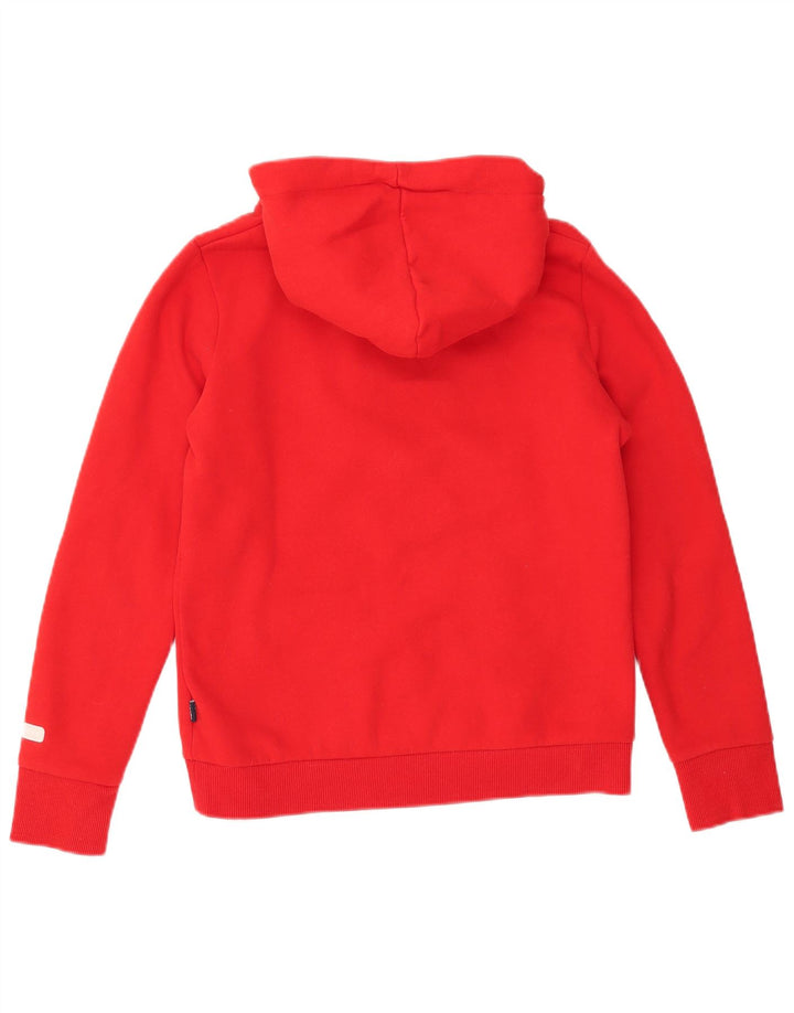 SUPERDRY Womens Graphic Hoodie Jumper UK 12 Medium Red Cotton