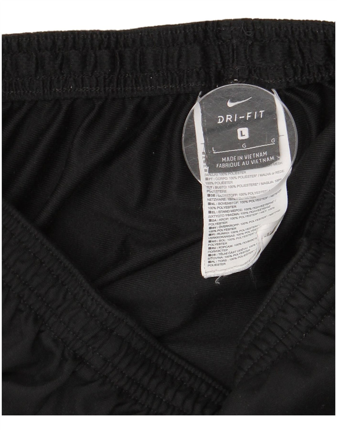 NIKE Mens Dri Fit Tracksuit Trousers Large Black Polyester