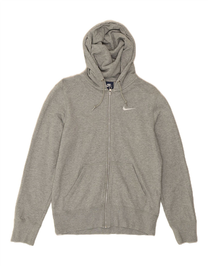 NIKE Mens Zip Hoodie Sweater Small Grey Cotton Vintage Nike and Second-Hand Nike from Messina Hembry 