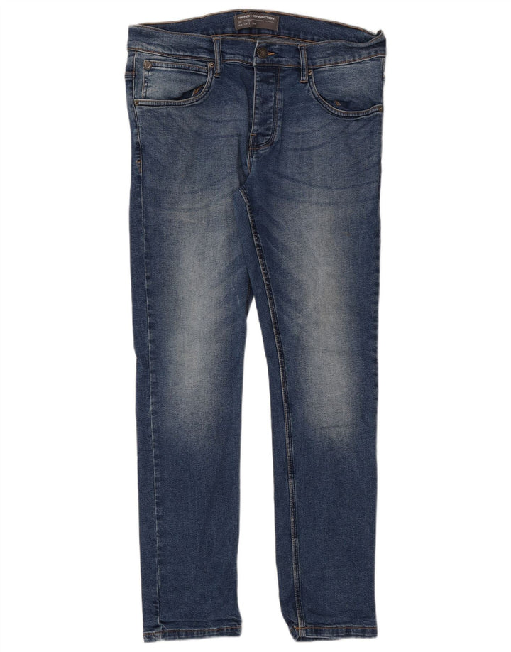 FRENCH CONNECTION Mens Slim Jeans W34 L30 Blue Cotton