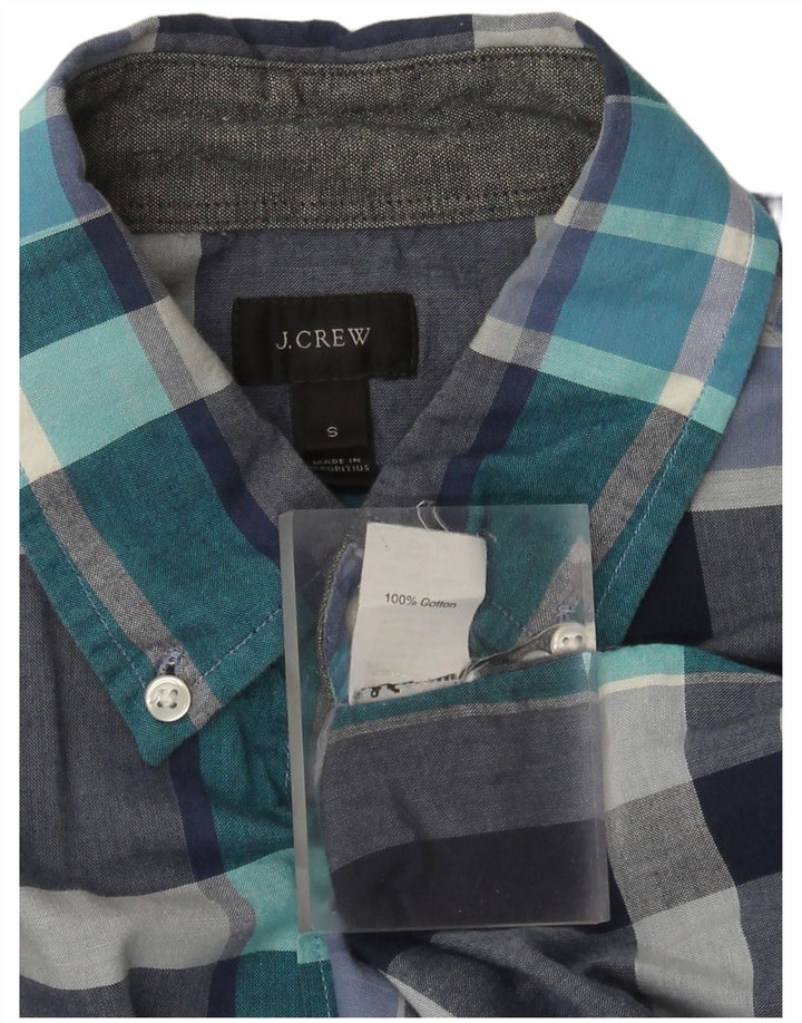 J. Crew Mens Shirt Small Blue Check Cotton