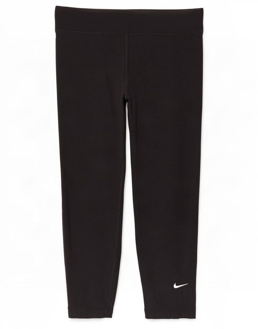 Nike Womens Crop Leggings UK 12 Medium Black Cotton