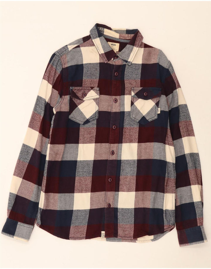Vans Mens Flannel Shirt Small Multicoloured Plaid Cotton