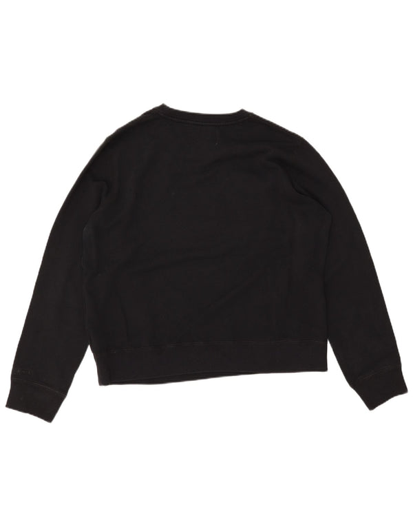 CALVIN KLEIN JEANS Womens Graphic Sweatshirt Jumper UK 16 Large Black