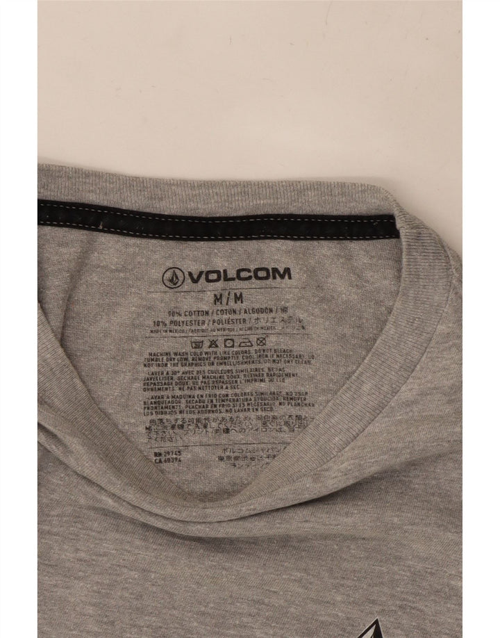 VOLCOM Mens Graphic Top Long Sleeve Medium Grey Cotton