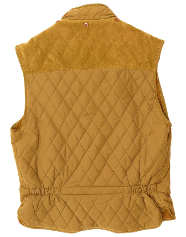 CASUCCI Mens Quilted Gilet UK 40 Large Beige