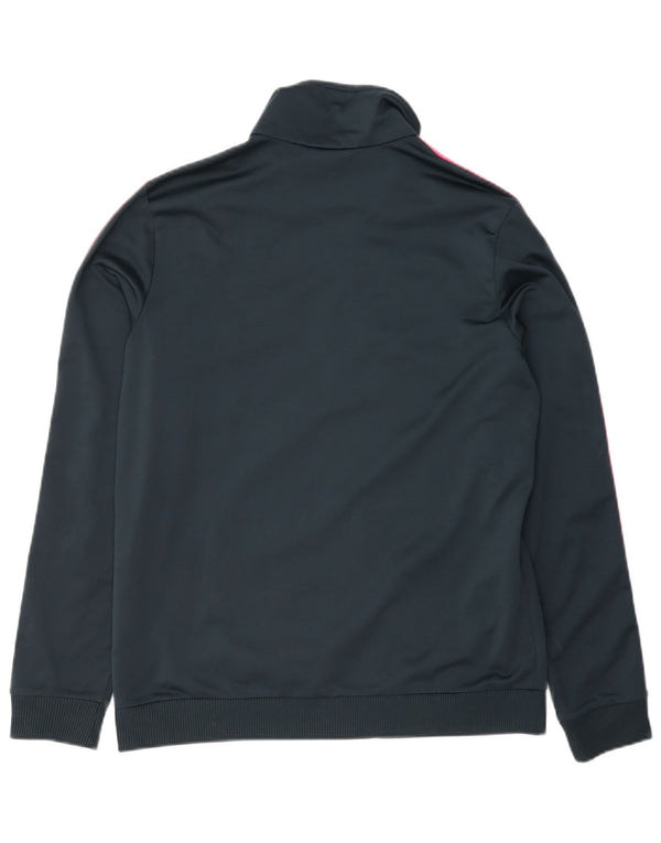 Adidas Womens Tracksuit Top Jacket UK 12/14 Medium Navy Blue Polyester