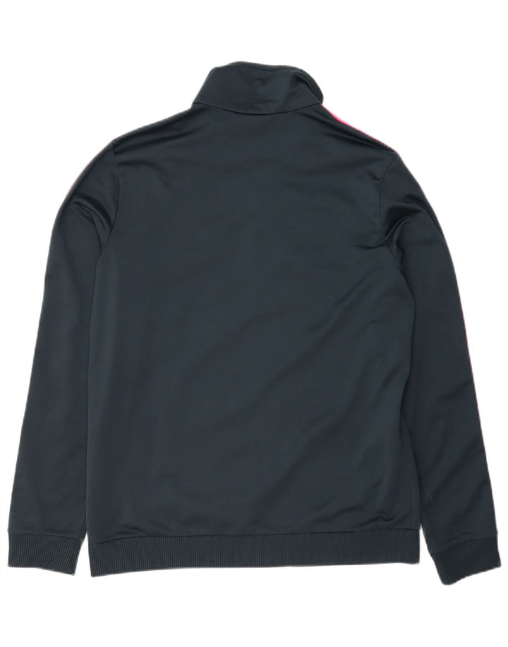 Adidas Womens Tracksuit Top Jacket UK 12/14 Medium Navy Blue Polyester