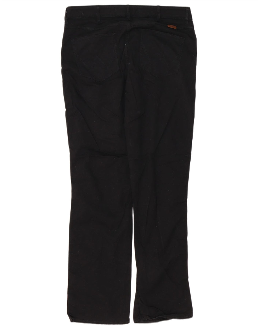 WRANGLER Womens Sara Straight Casual Trousers W33 L32 Black Cotton