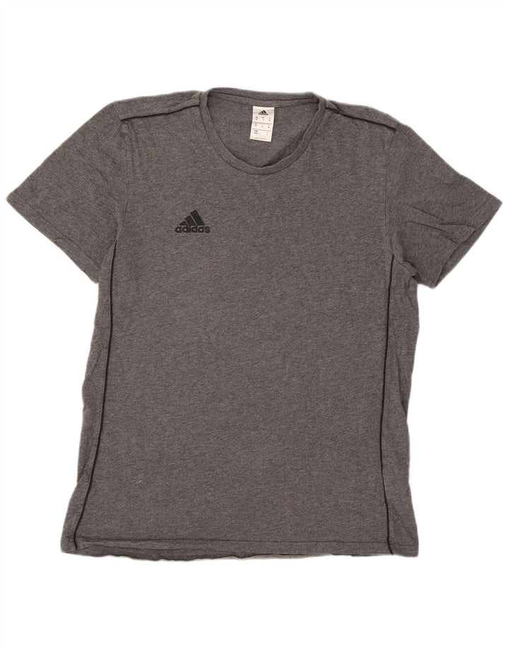 Adidas Mens T-Shirt Top Medium Grey Cotton