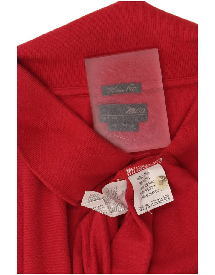Marlboro Classics Mens Slim Fit Polo Shirt 2XL Red Cotton