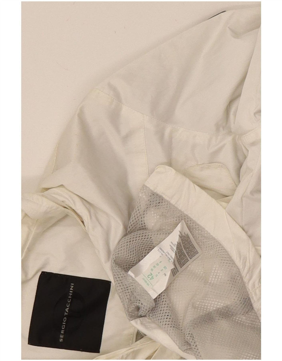 Sergio Tacchini Womens Utility Jacket IT 42 Medium White Polyester