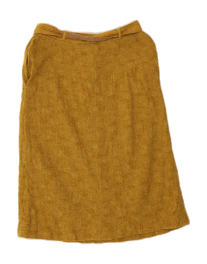 VINTAGE Womens A-Line Skirt W26 Small  Yellow Vintage Vintage and Second-Hand Vintage from Messina Hembry 