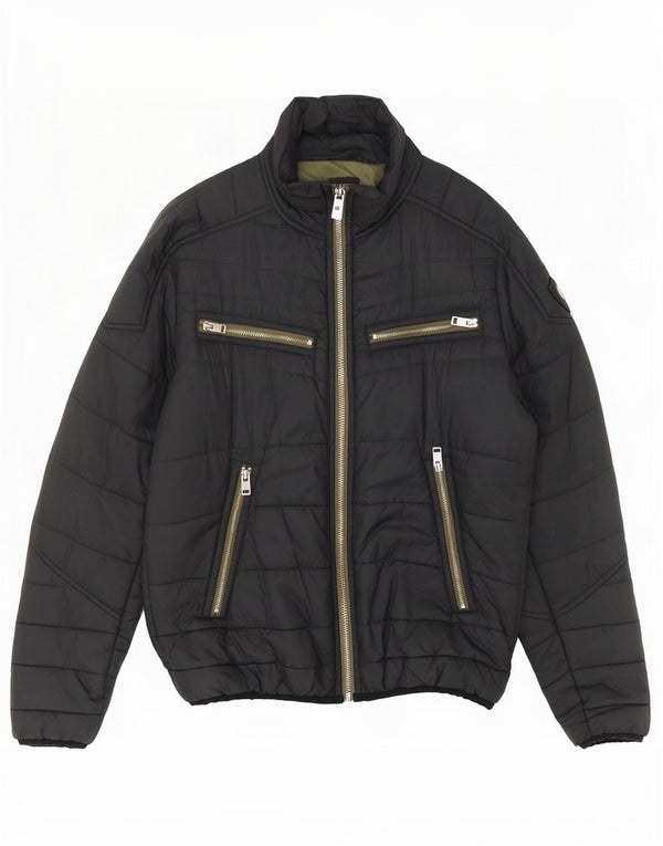 Diesel Mens Padded Jacket UK 40 Large Grey Nylon