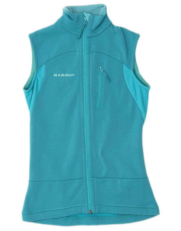MAMMUT Womens Sleeveless Tracksuit Top Jacket UK 6 XS Blue Colourblock