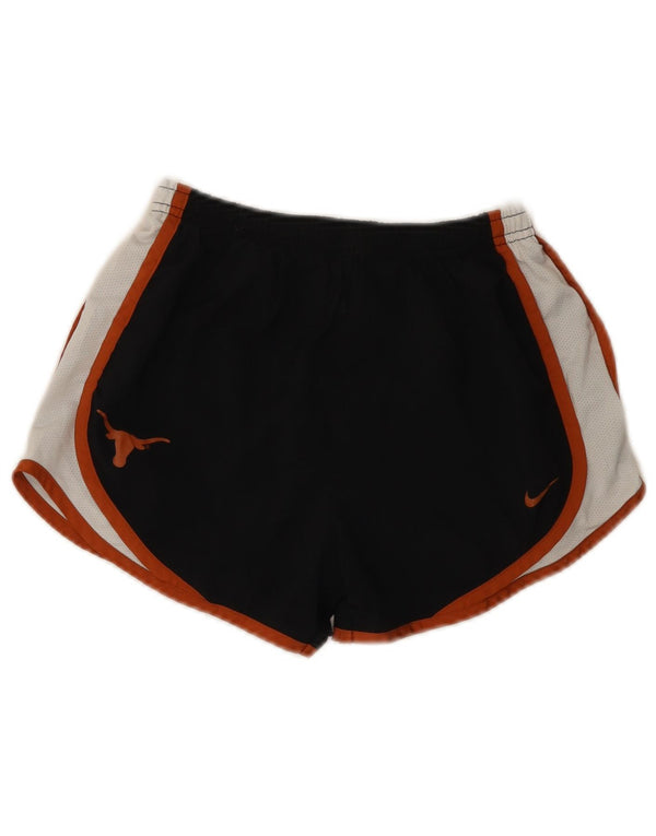 Nike Womens Texas Longhorns Sport Shorts UK 4 XS Black Colourblock