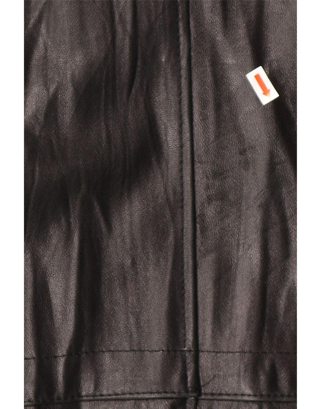 VINTAGE Mens Loose Fit Leather Coat UK 38 Medium Black Leather