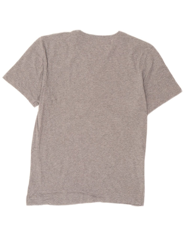 Hugo Boss Mens T-Shirt Top Medium Grey Flecked Cotton