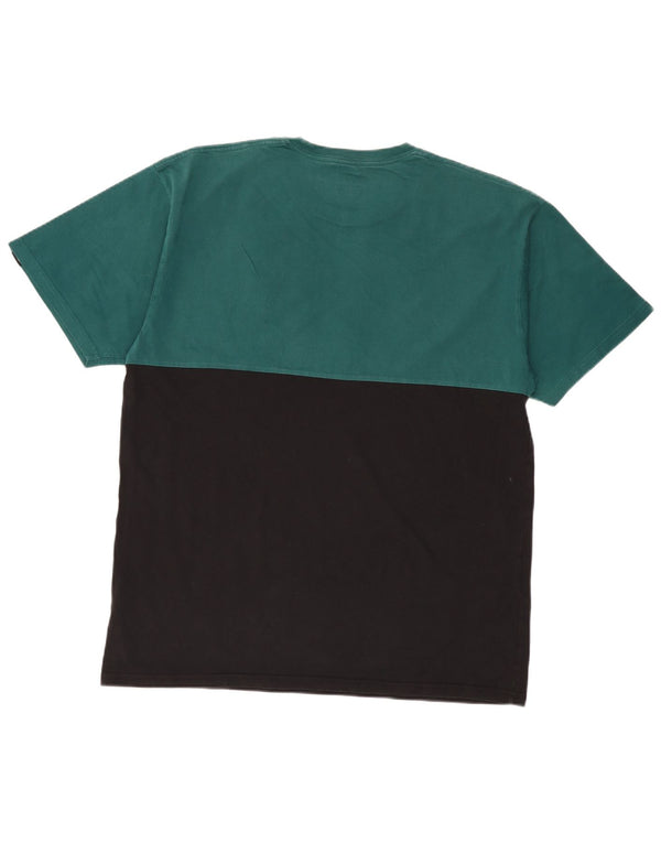 VANS Mens Classic Fit T-Shirt Top XL Black Colourblock Cotton