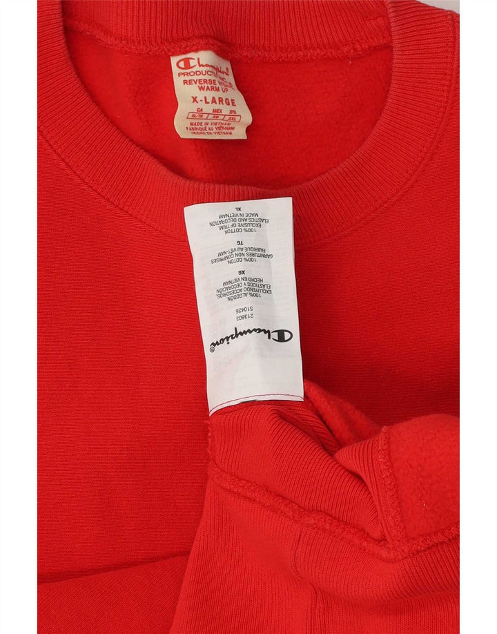 Champion Mens Sweatshirt Jumper XL Red Cotton