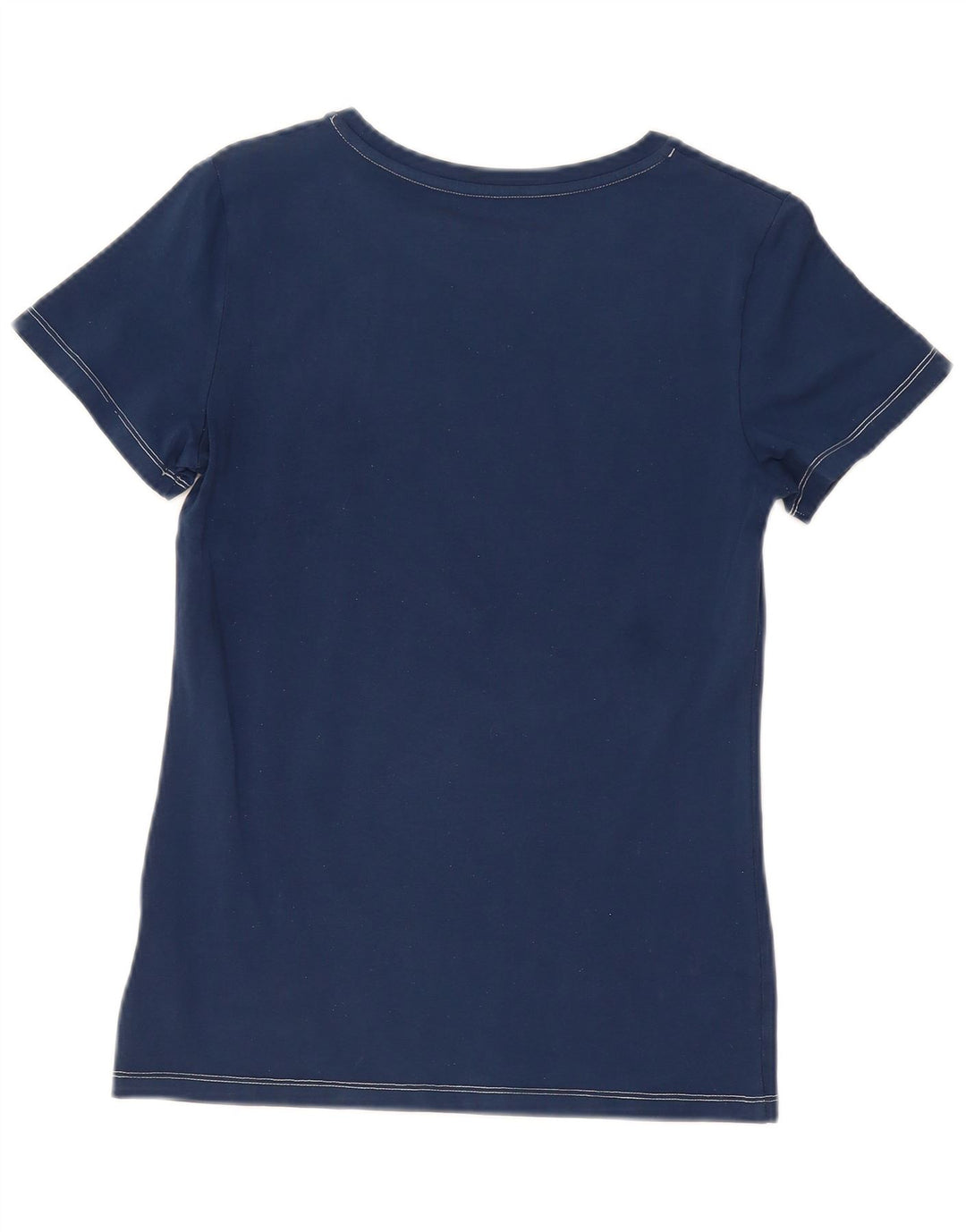 CALVIN KLEIN JEANS Womens Graphic T-Shirt Top UK 10 Small Navy Blue Cotton