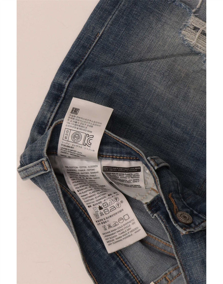 Levi's Womens Distressed Denim Shorts W27 Small Blue Cotton