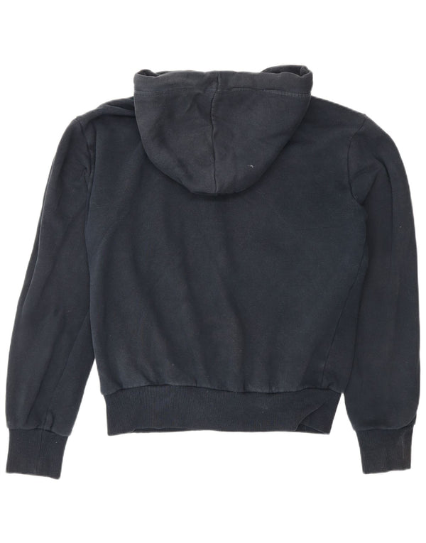 Superdry Mens Graphic Hoodie Jumper Small Navy Blue Colourblock Cotton