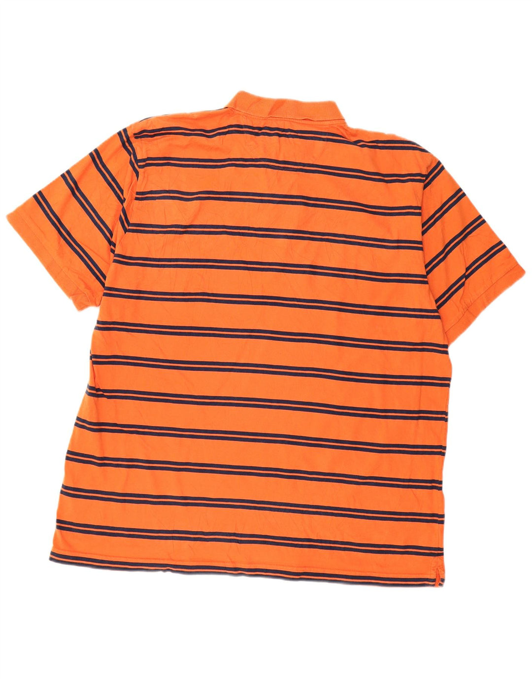 CHAPS Mens Polo Shirt 2XL Orange Striped Cotton
