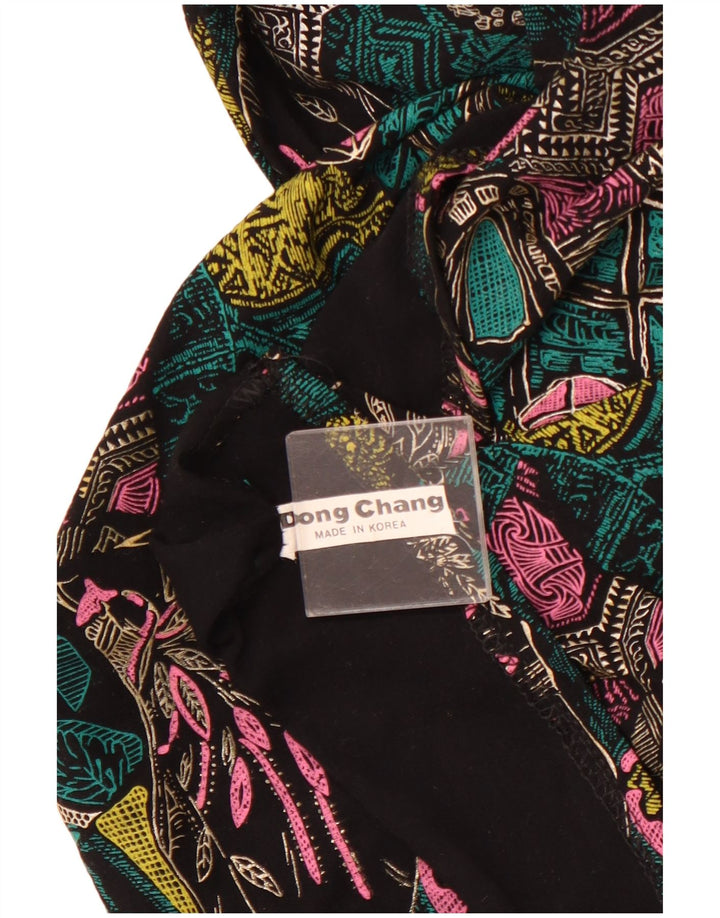 VINTAGE Womens Loose Fit Blouse Top UK 18 XL Multicoloured Geometric