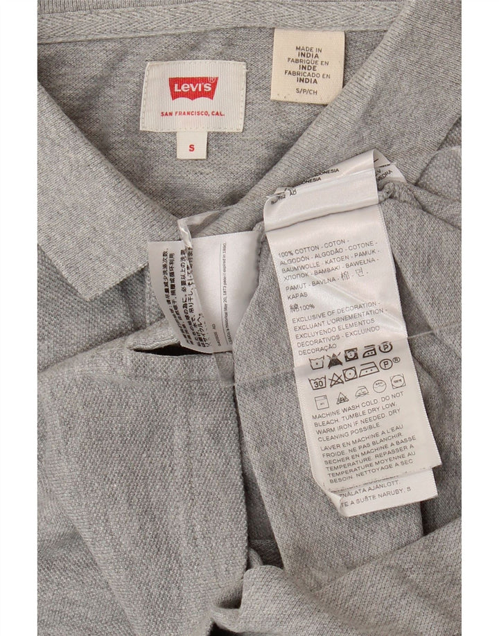 LEVI'S Mens Polo Shirt Small Grey Cotton