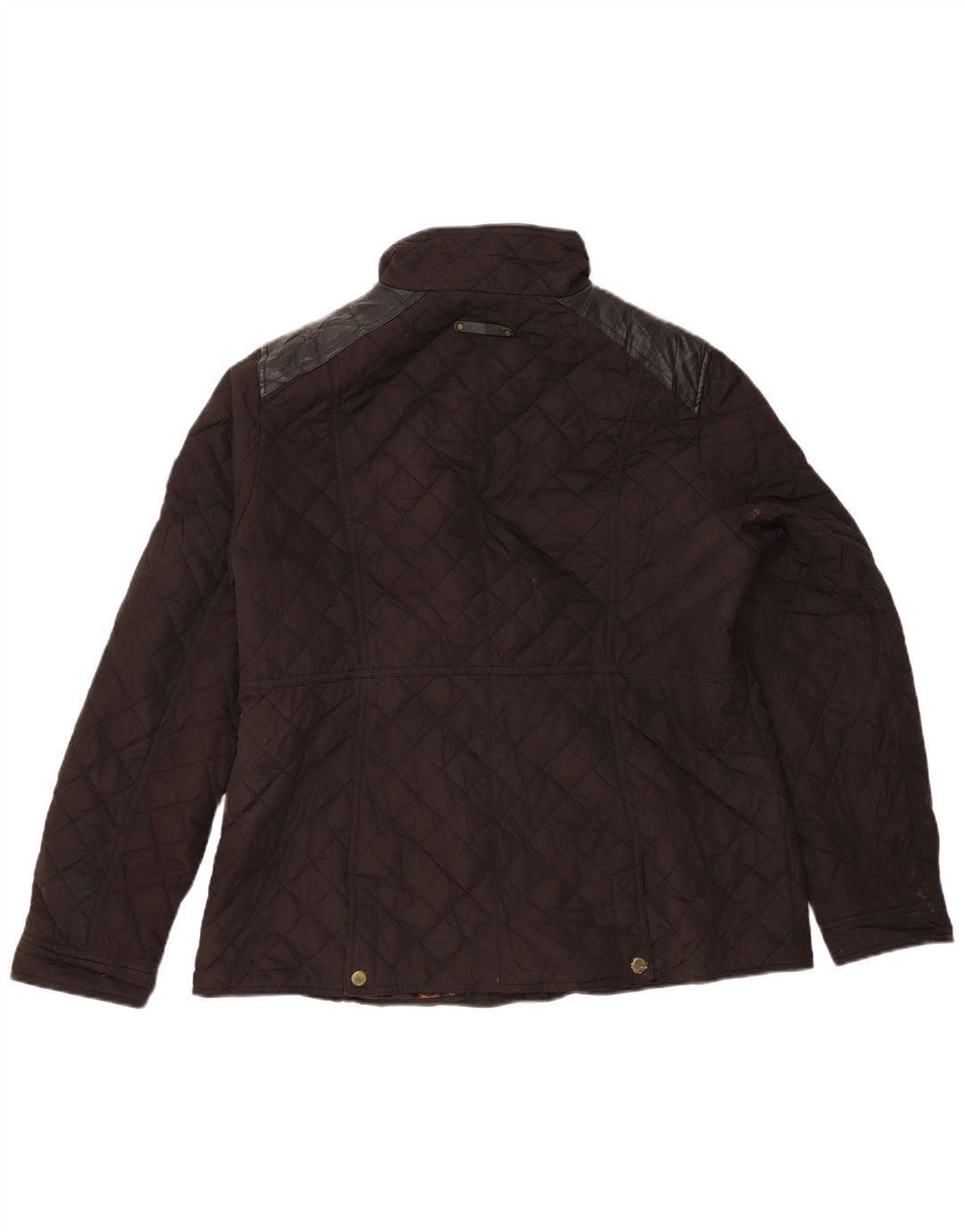 Ralph Lauren Womens Quilted Jacket UK 14 Large Brown Polyester