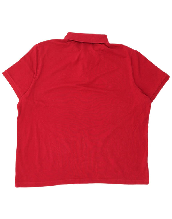 Lacoste Mens Slim Fit Polo Shirt Size 9 4XL Burgundy Cotton