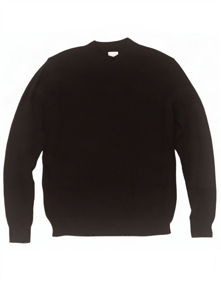 Zara Mens Turtle Neck Jumper Sweater XL Black Acrylic