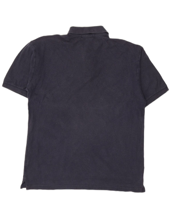 FILA Mens Polo Shirt IT 52 Large Navy Blue Cotton