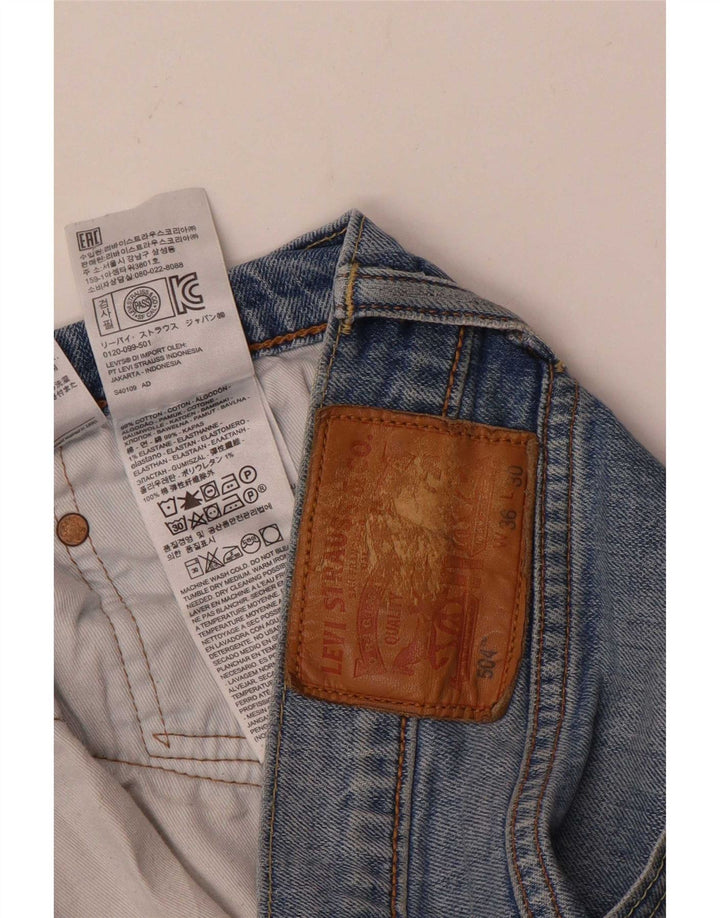 Levi's Mens 504 Straight Jeans W36 L30 Blue Cotton