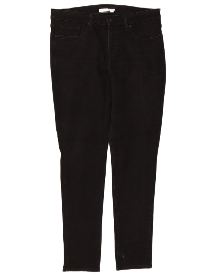 LEVI'S Womens 311 Shaping Skinny Jeans W31 L30 Black Cotton