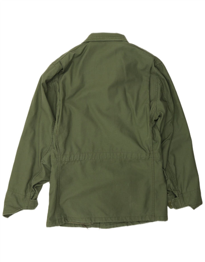 ALPHA INDUSTRIES Mens Utility Jacket UK 36 Small Green Cotton