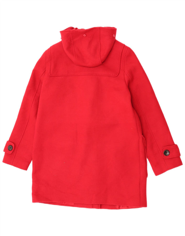 Marks & Spencer Womens Hooded Duffle Coat UK 12 Medium Red Polyester