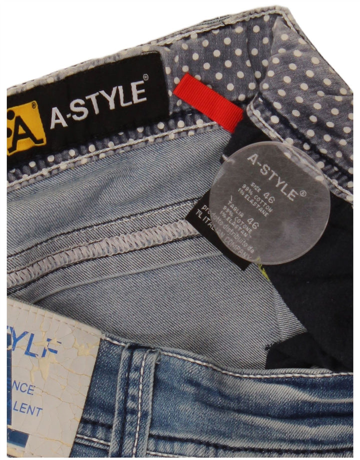 A-Style Womens Slim Jeans IT 46 Large W33 L36 Blue Cotton