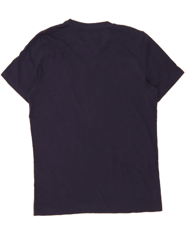 DACK'S Mens Graphic T-Shirt Top Small Navy Blue Cotton Vintage Dack's and Second-Hand Dack's from Messina Hembry 