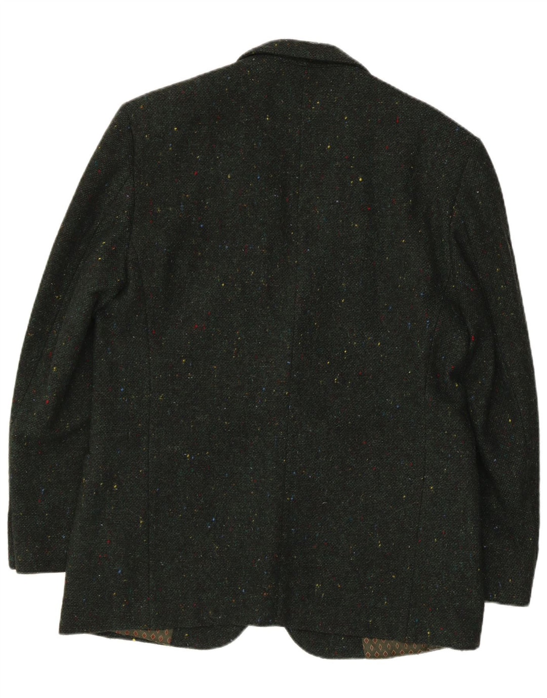 Benetton Mens 2 Button Blazer Jacket IT 50 Large Green Flecked Wool