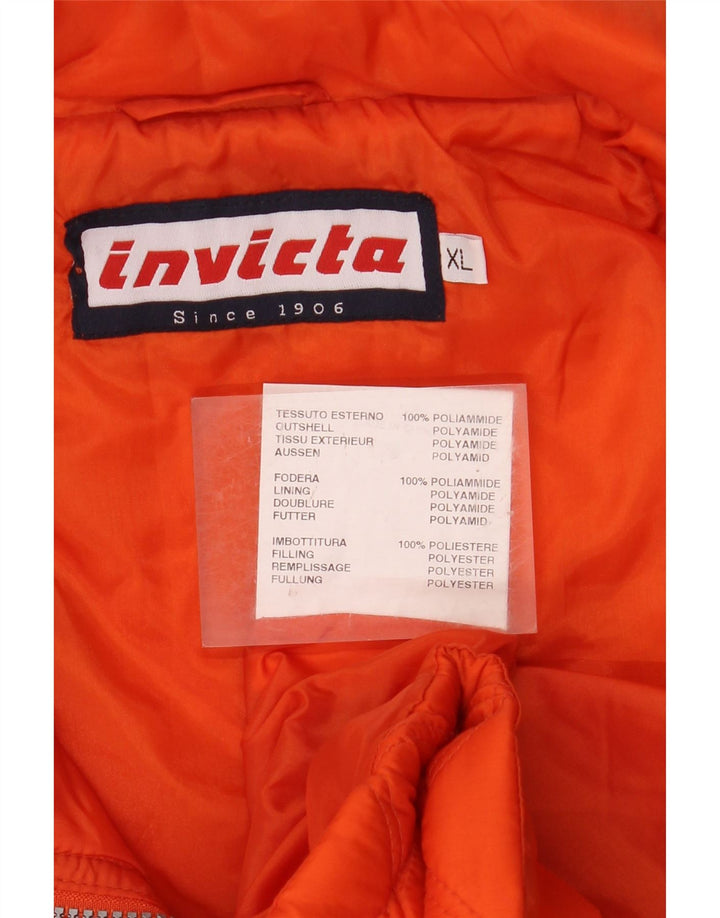INVICTA Mens Quilted Gilet UK 42 XL Orange Polyamide