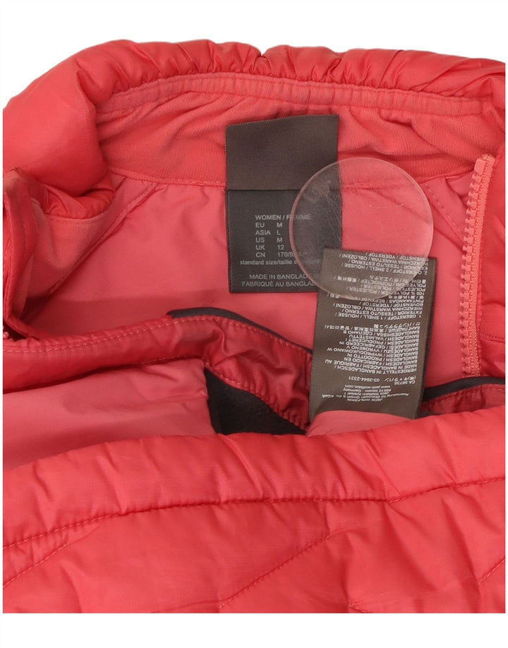 JACK WOLFSKIN Womens Padded Jacket UK 12 Medium Pink Colourblock Polyester