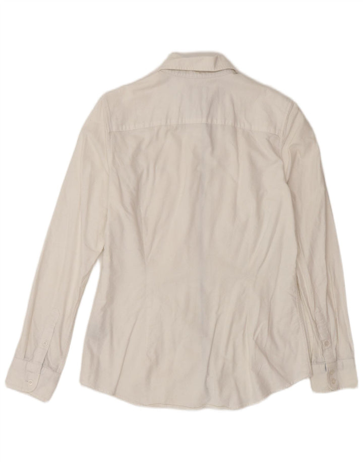 CREW CLOTHING Womens Classic Fit Shirt UK 8 Small White Cotton