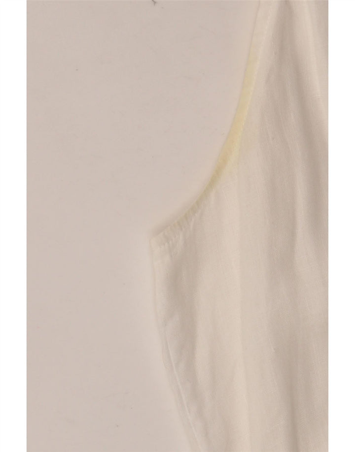 J. CREW Womens Sleeveless Maxi Dress UK 10 Small White Linen