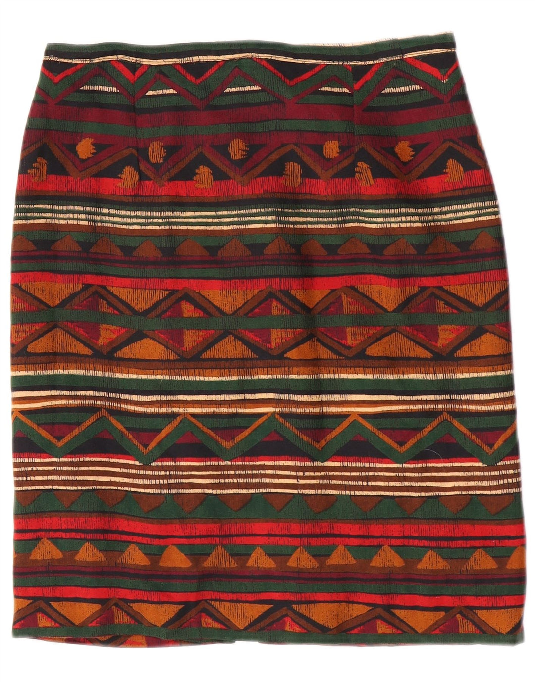 Vintage Womens Pencil Skirt W28 Medium Multicoloured Geometric