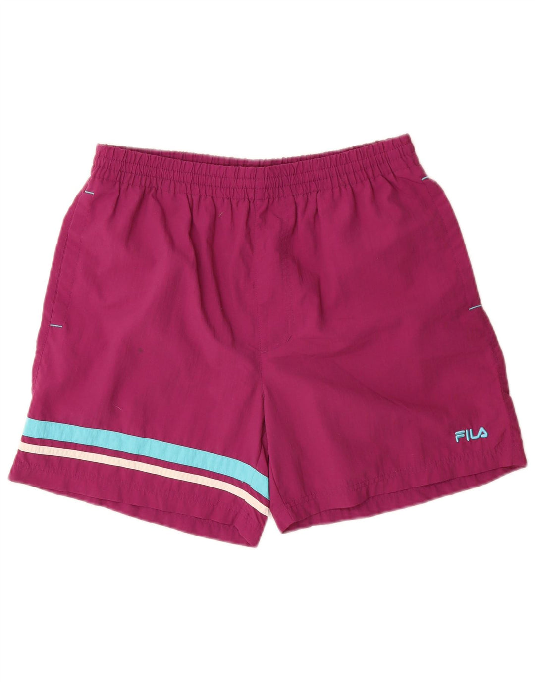 FILA Mens Sport Shorts Medium  Purple Striped Polyamide