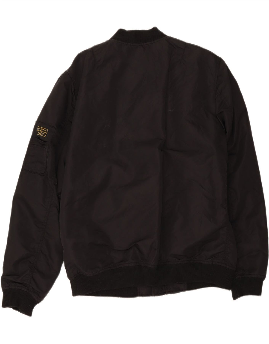Pull & Bear Womens Bomber Jacket UK 18 XL Black Nylon